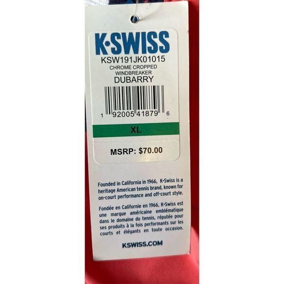 K Swiss Classic Cropped Windbreaker Size XL - Picture 4 of 5